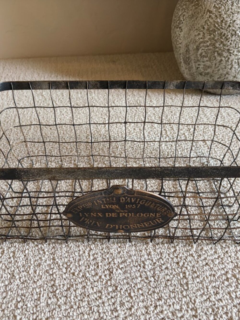 NEW French wire basket-Stunning and useful for any room or storage